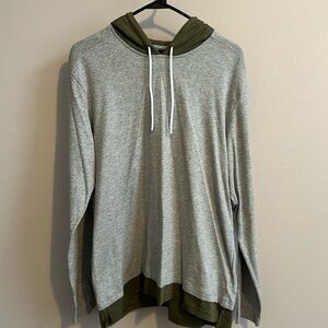 Adidas, Men’s sweatshirt. Green and light gray. lightweight sweatshirt